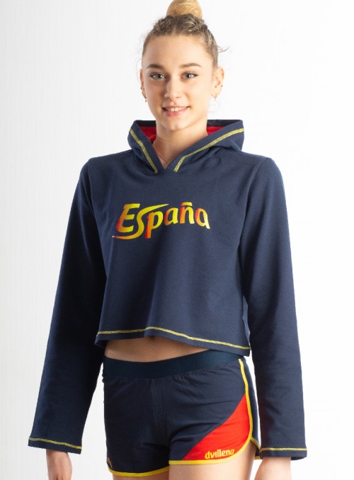 Sudadera cropped españa