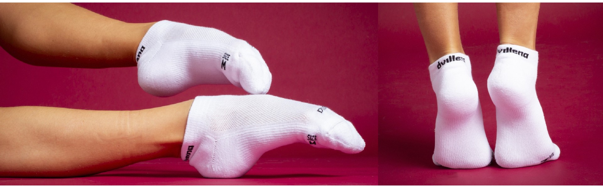 Punteras de calcetín, calcetines blancos y calentadores diseñados para brindar comodidad